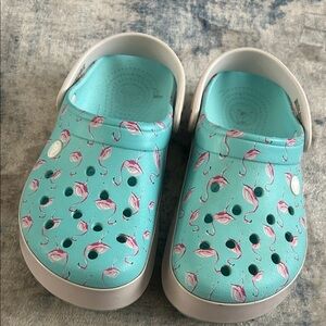 Crocs Bayaband Flamingo Slip On Clog Sandals women’s size 8